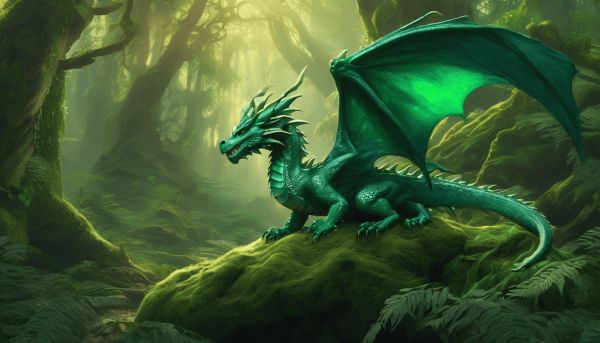 Un dragon vert au cœur d’une aventure magique